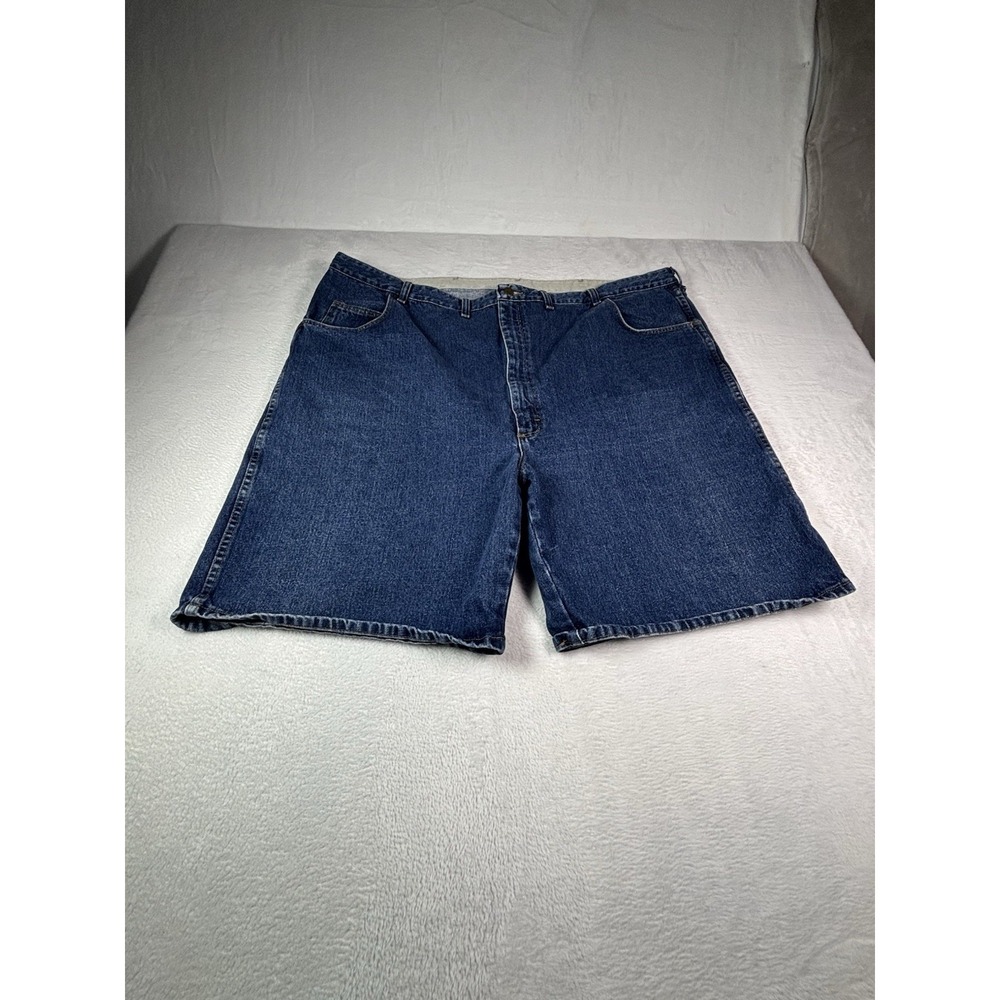 Wrangler Denim Shorts Mens 50 Carpenter Relaxed Dark Wash Blue 36505RS